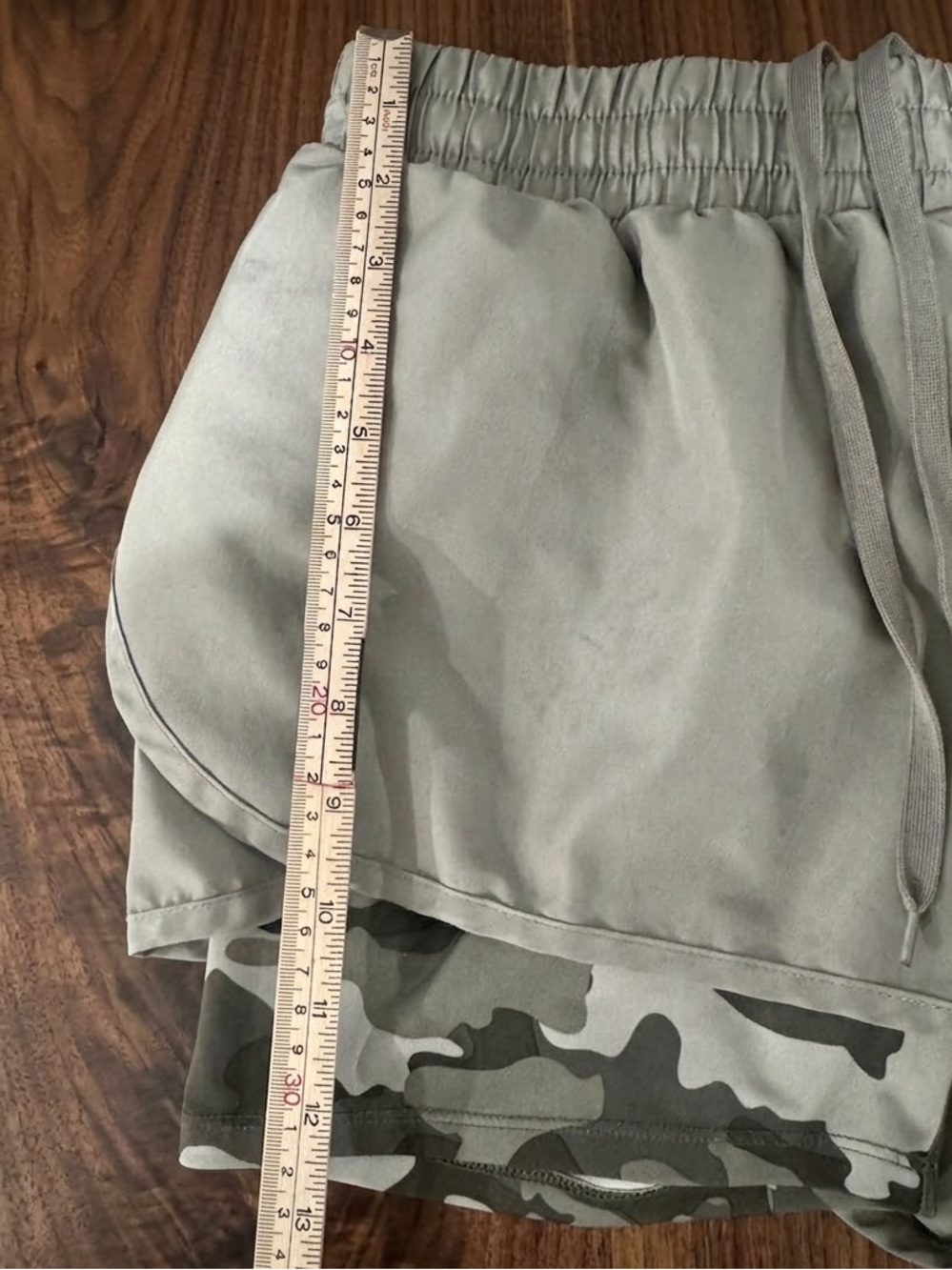 RBX Active 2-in-1 Layered Running Shorts Olive Camo Small S - Picture 6 of 8